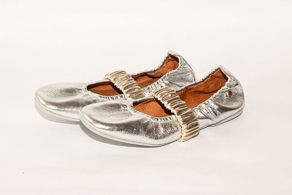 Ballerina Paula plata con dorado